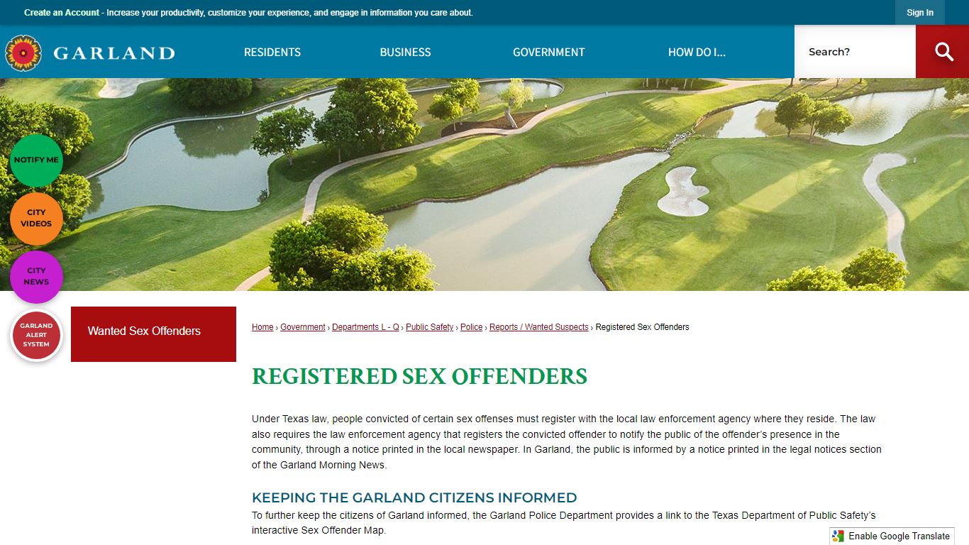 Registered Sex Offenders | Garland, TX